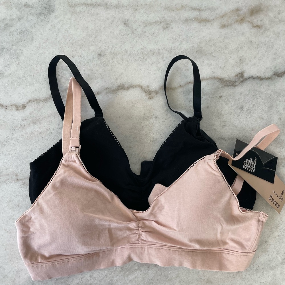 H&M set of 2 pumping nursing bras